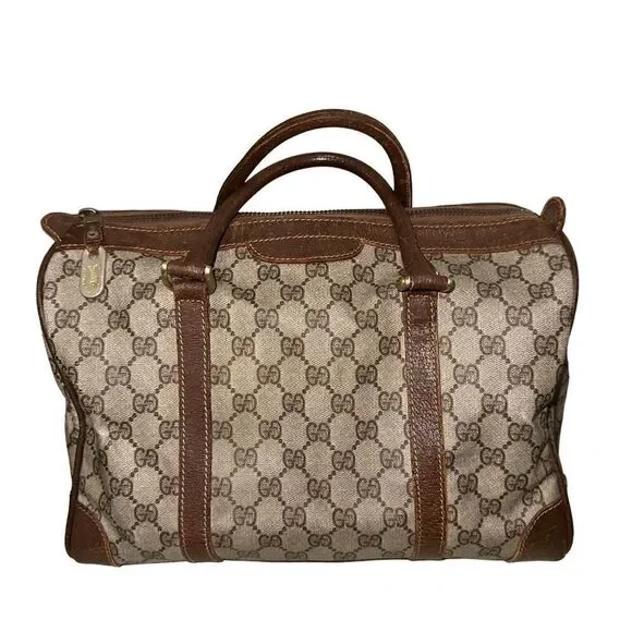 Gucci classic brown GG large Boston bag - Picture 2 of 13
